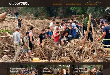 Screenshot of volunteers.ge
