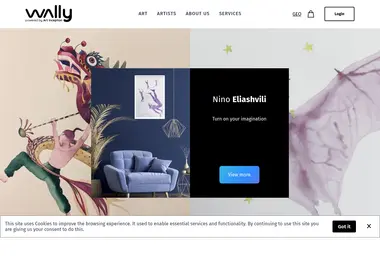 Screenshot of wally.ge