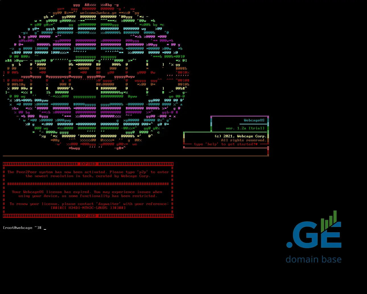 Screenshot of the site webca.ge