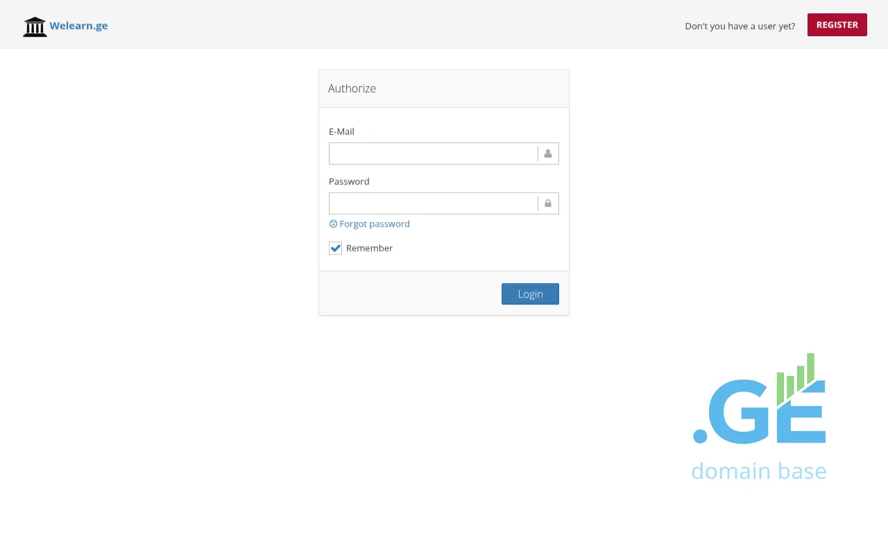 Screenshot of the site welearn.ge