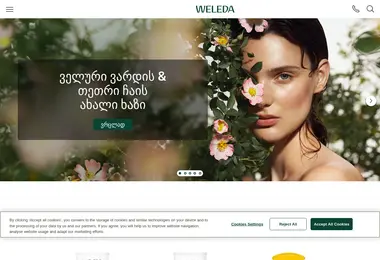 Screenshot of weleda.ge
