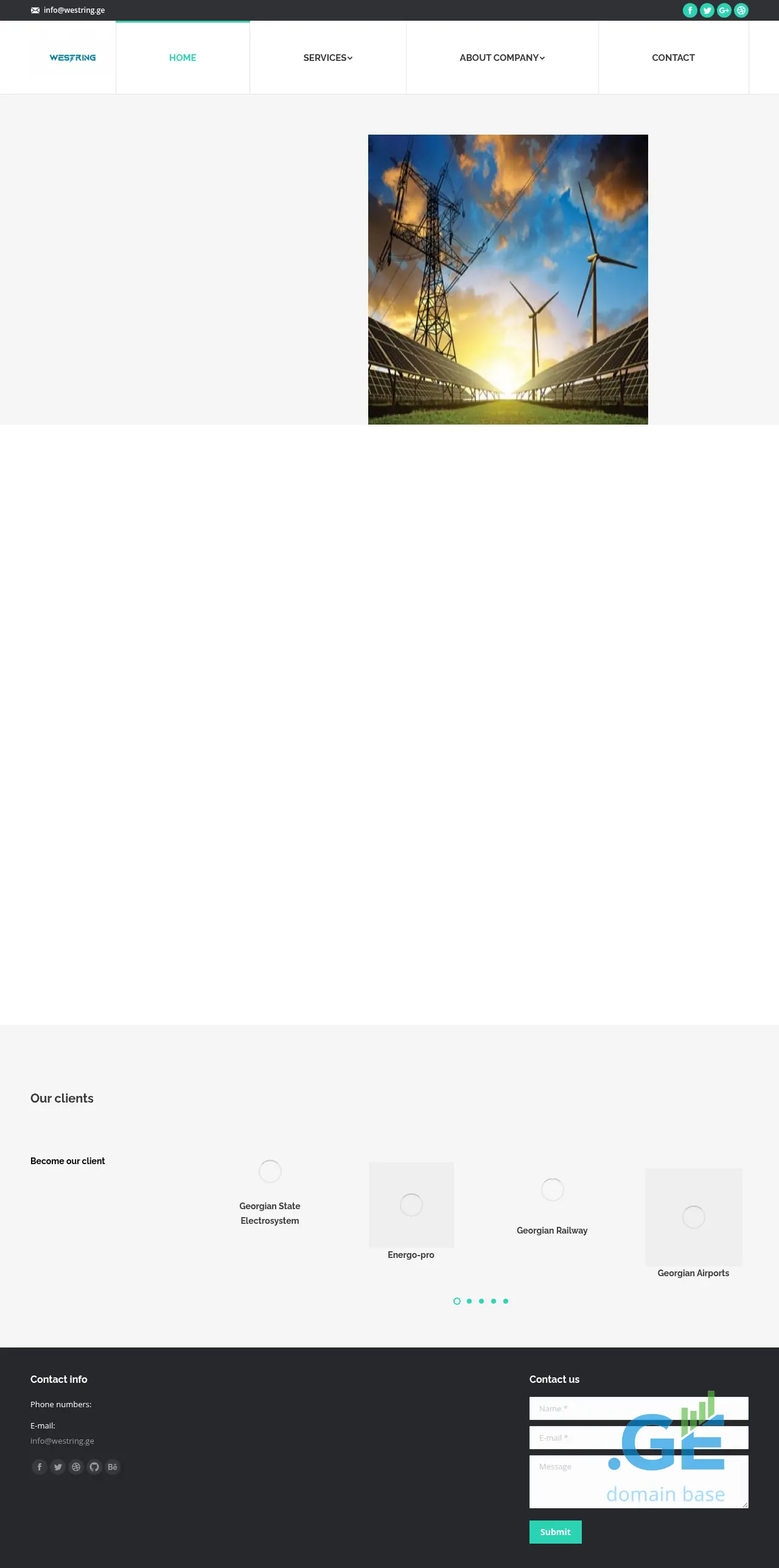Screenshot of the site westring.ge