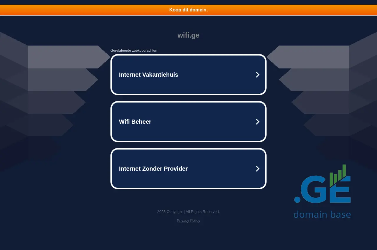 Screenshot of the site wifi.ge