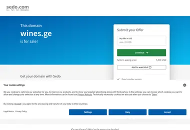 Screenshot of wines.ge