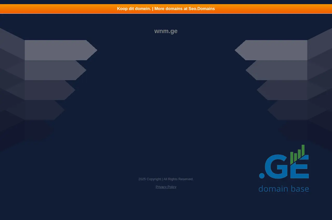 Screenshot of the site wnm.ge