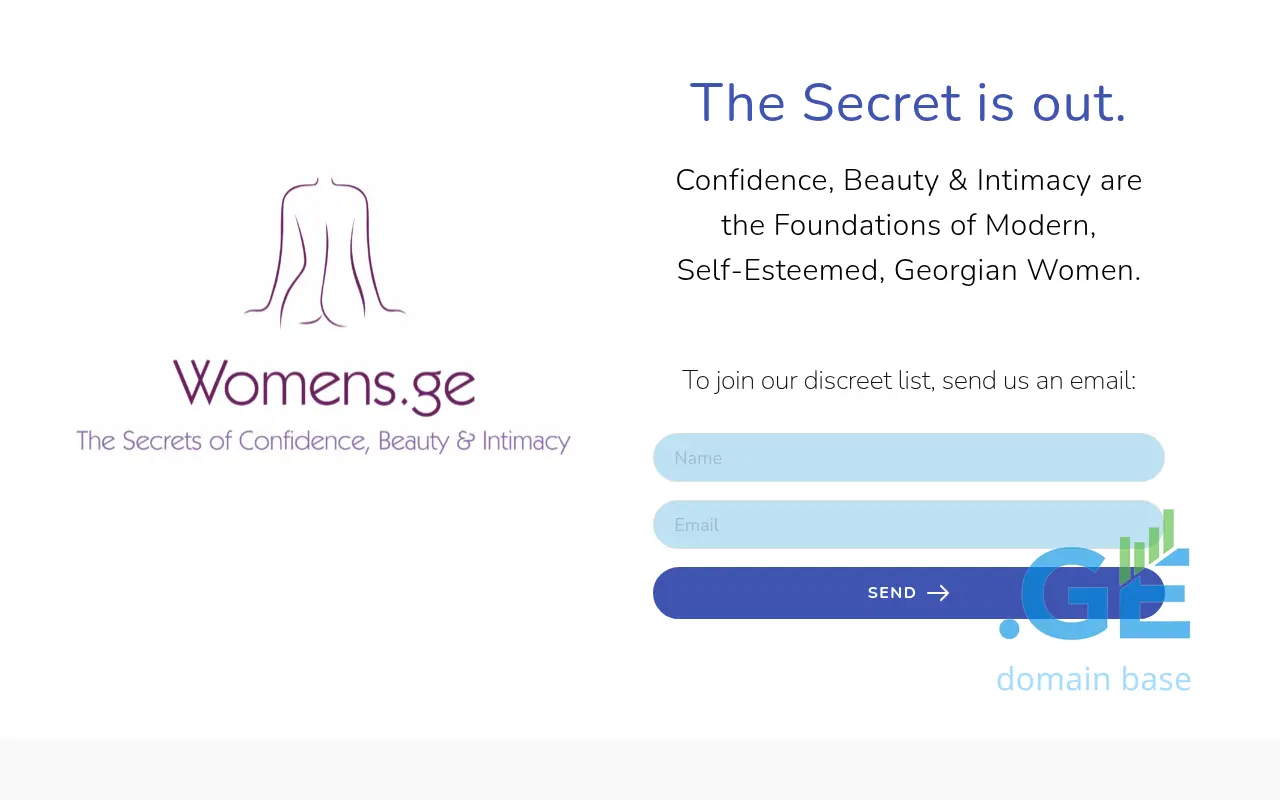 Screenshot of the site womens.ge
