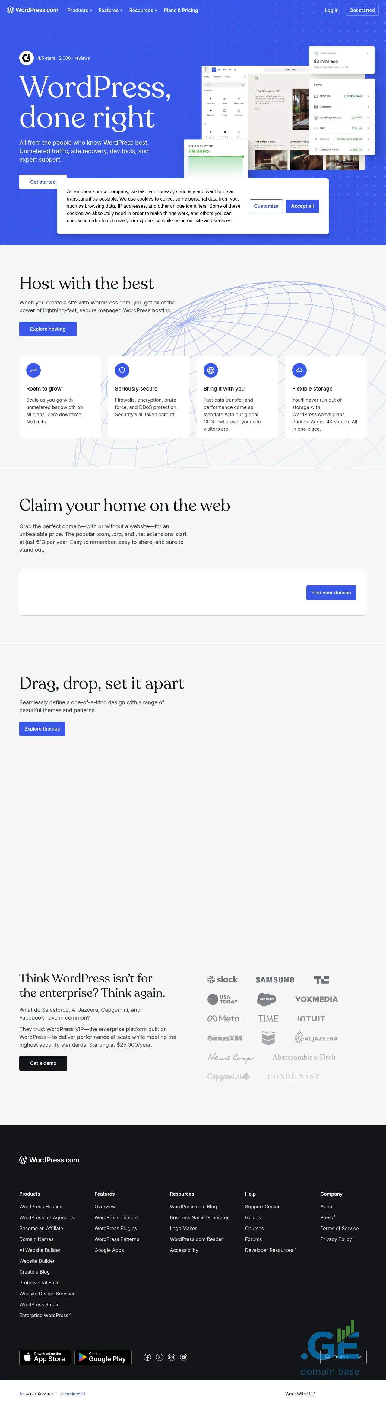Screenshot of the site wordpress.ge