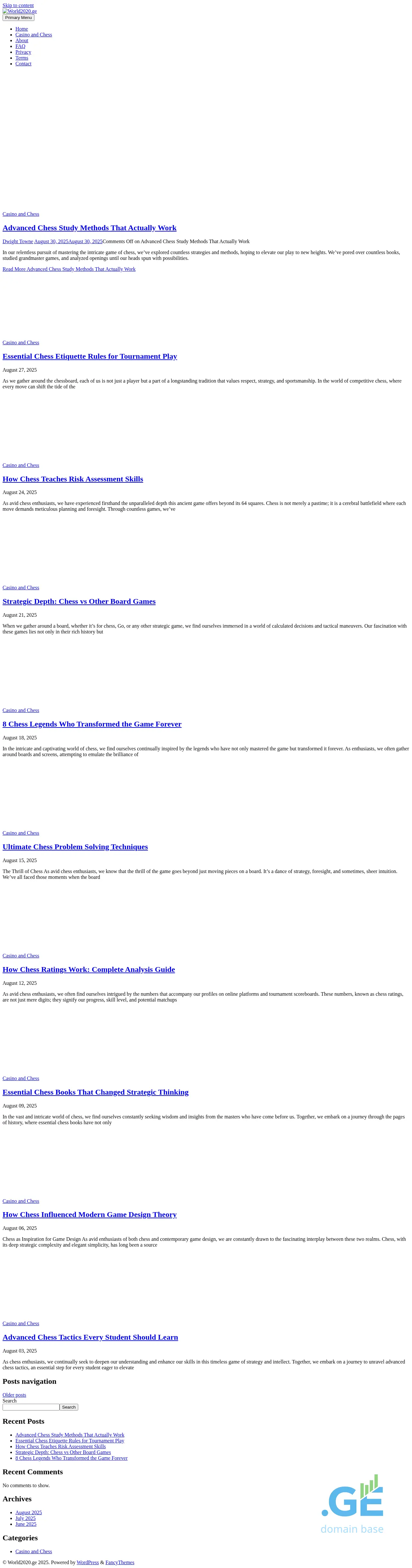 Screenshot of the site world2020.ge