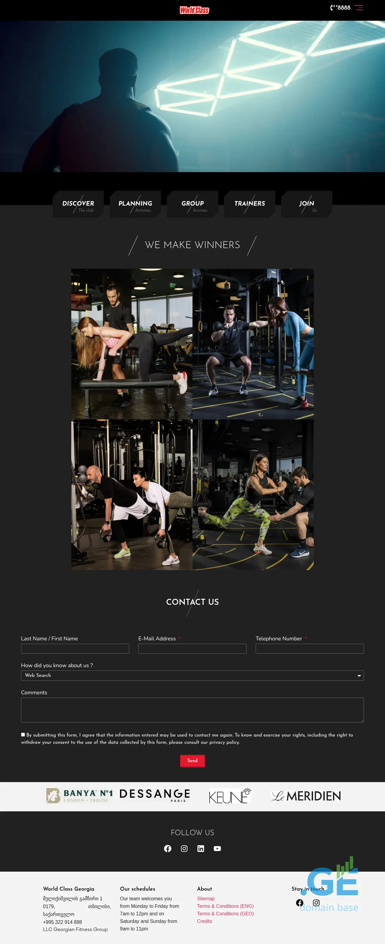 Screenshot of the site worldclass.ge