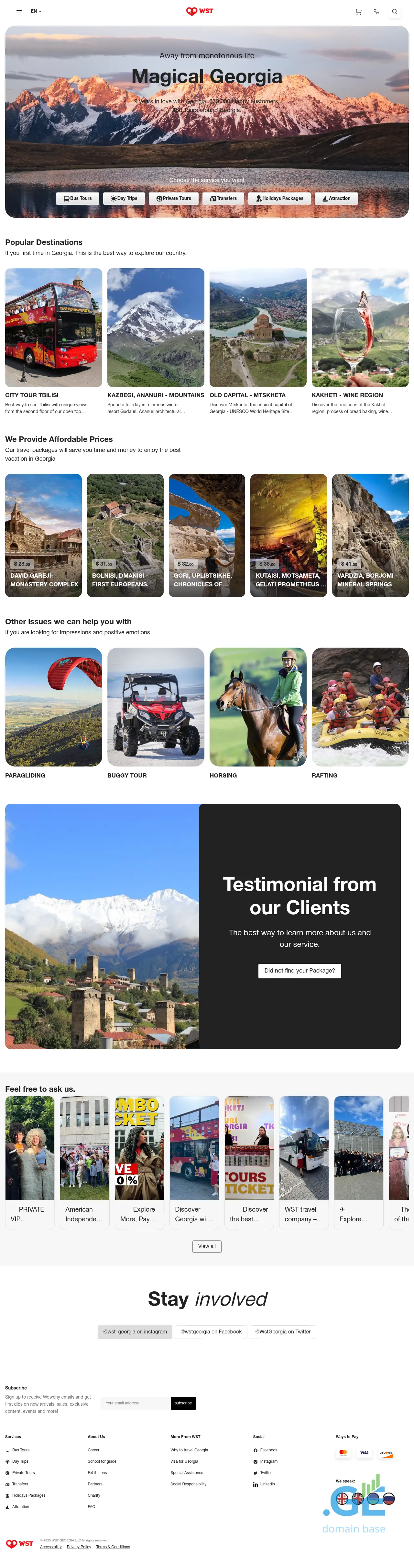 Screenshot of the site wst.ge