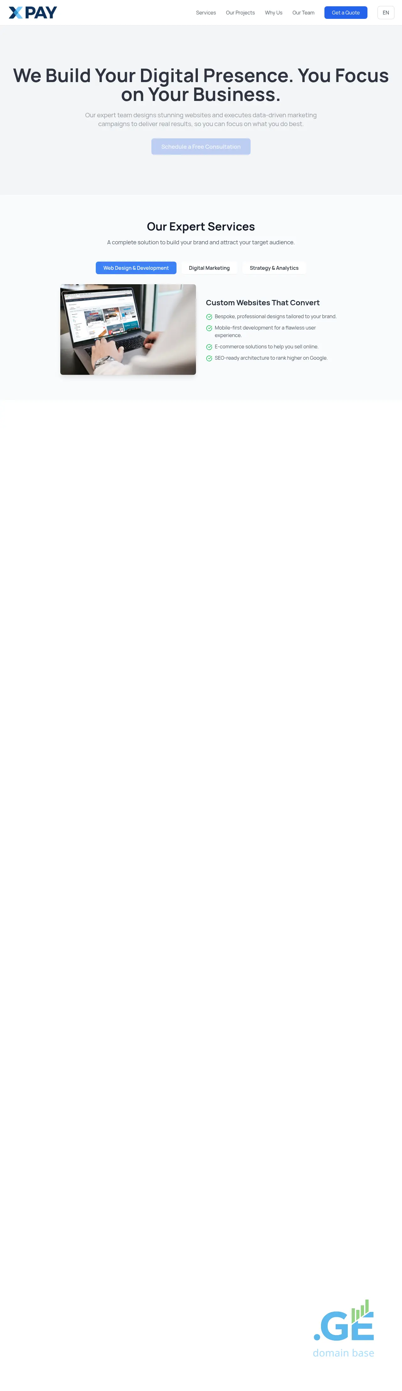 Screenshot of the site xpay.ge