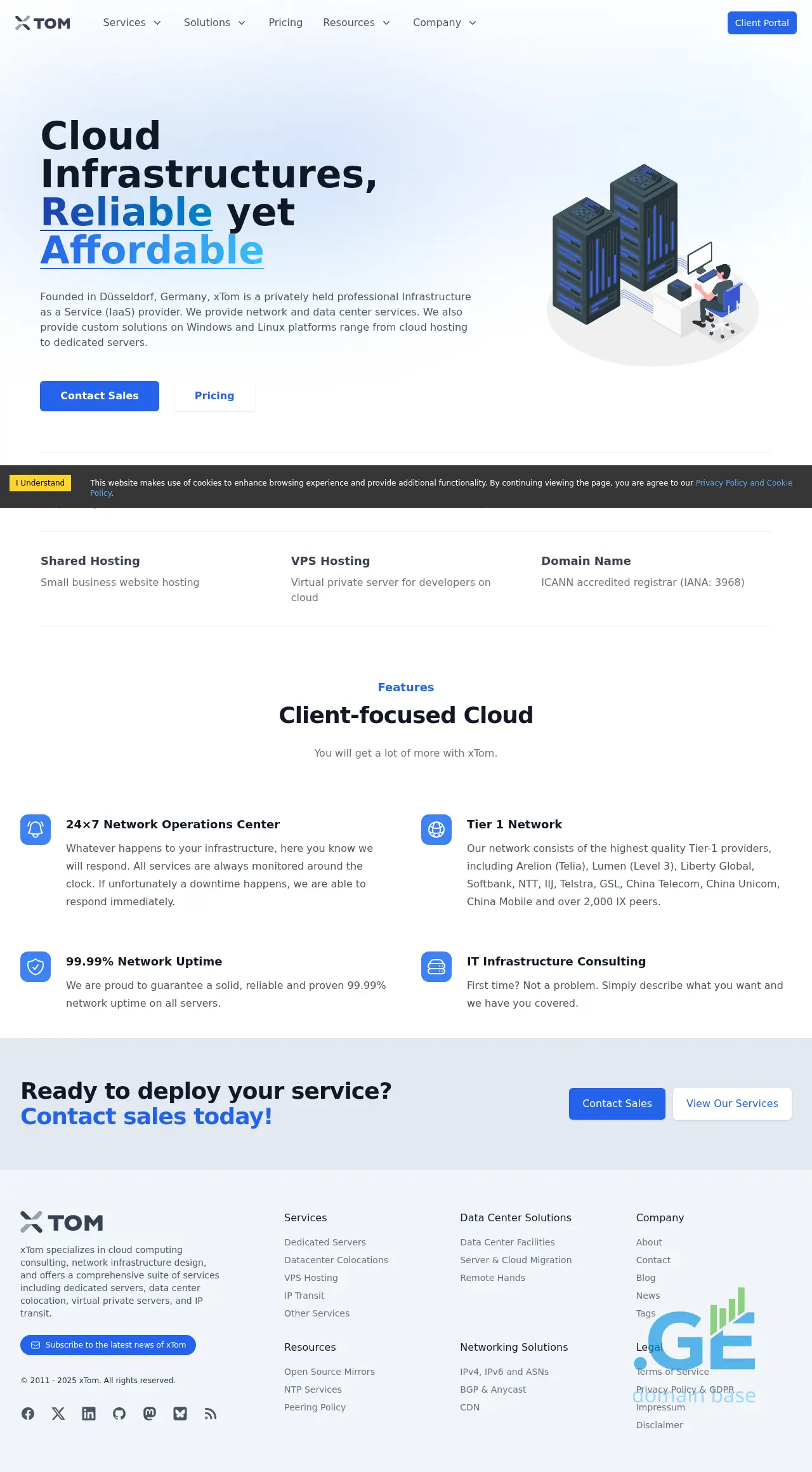 Screenshot of the site xtom.ge