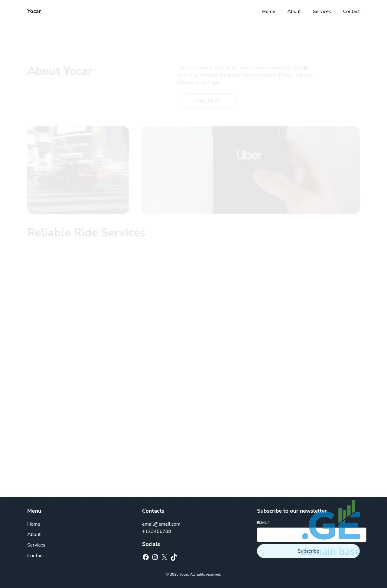 Screenshot of the site yocar.ge